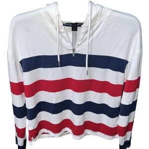 Workshop Republic Clothing Women's Long Sleeve Hooded Modal Shirt Size Large